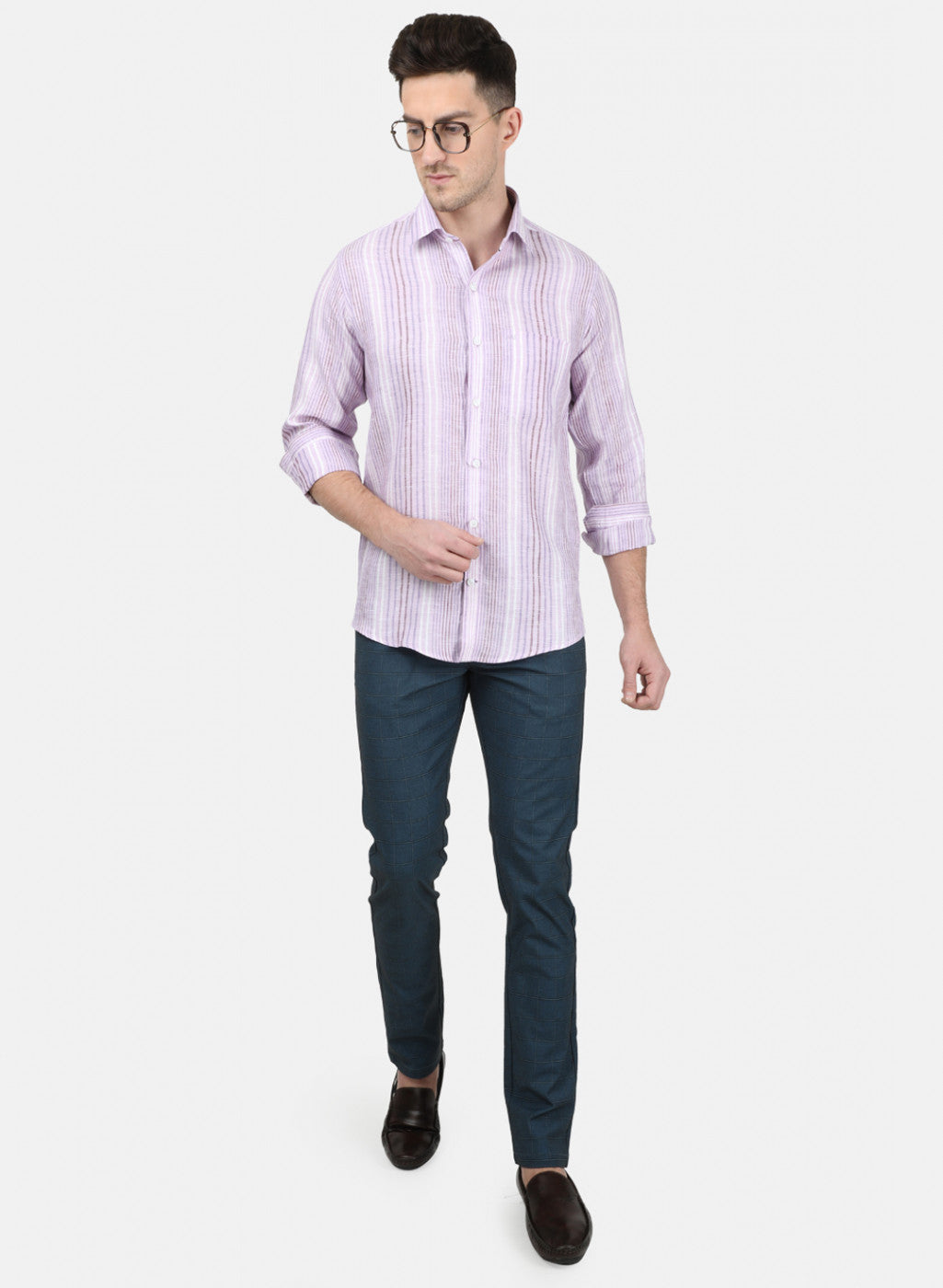 Mens Pink Stripe Shirt