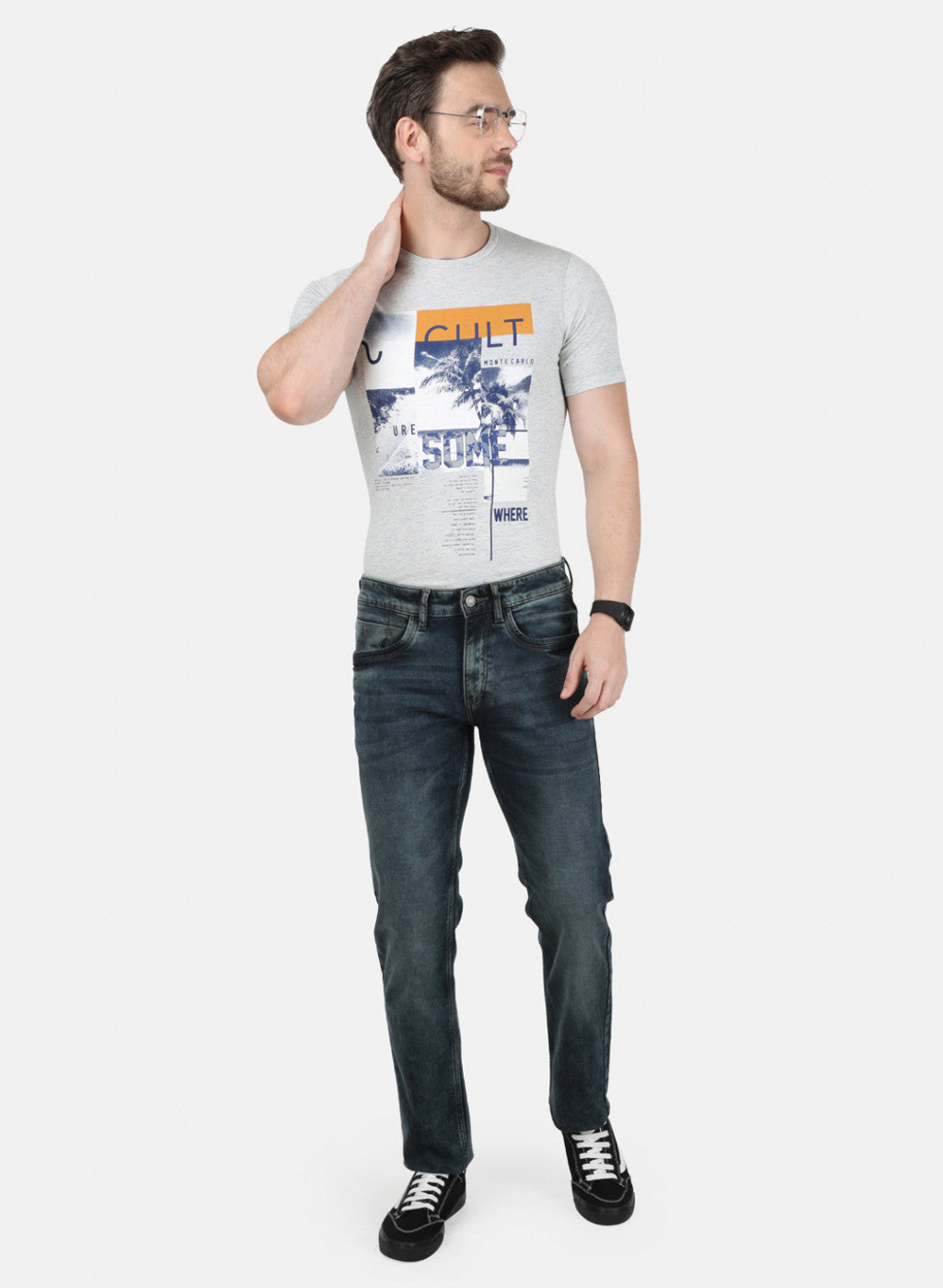 Mens Blue Narrow Denim