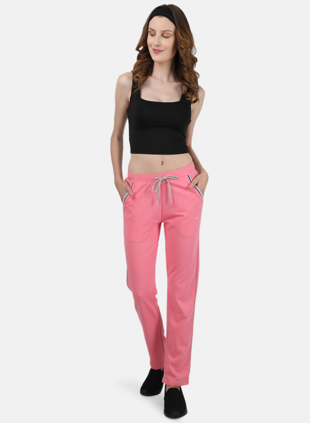 Womens Pink Plain Lower