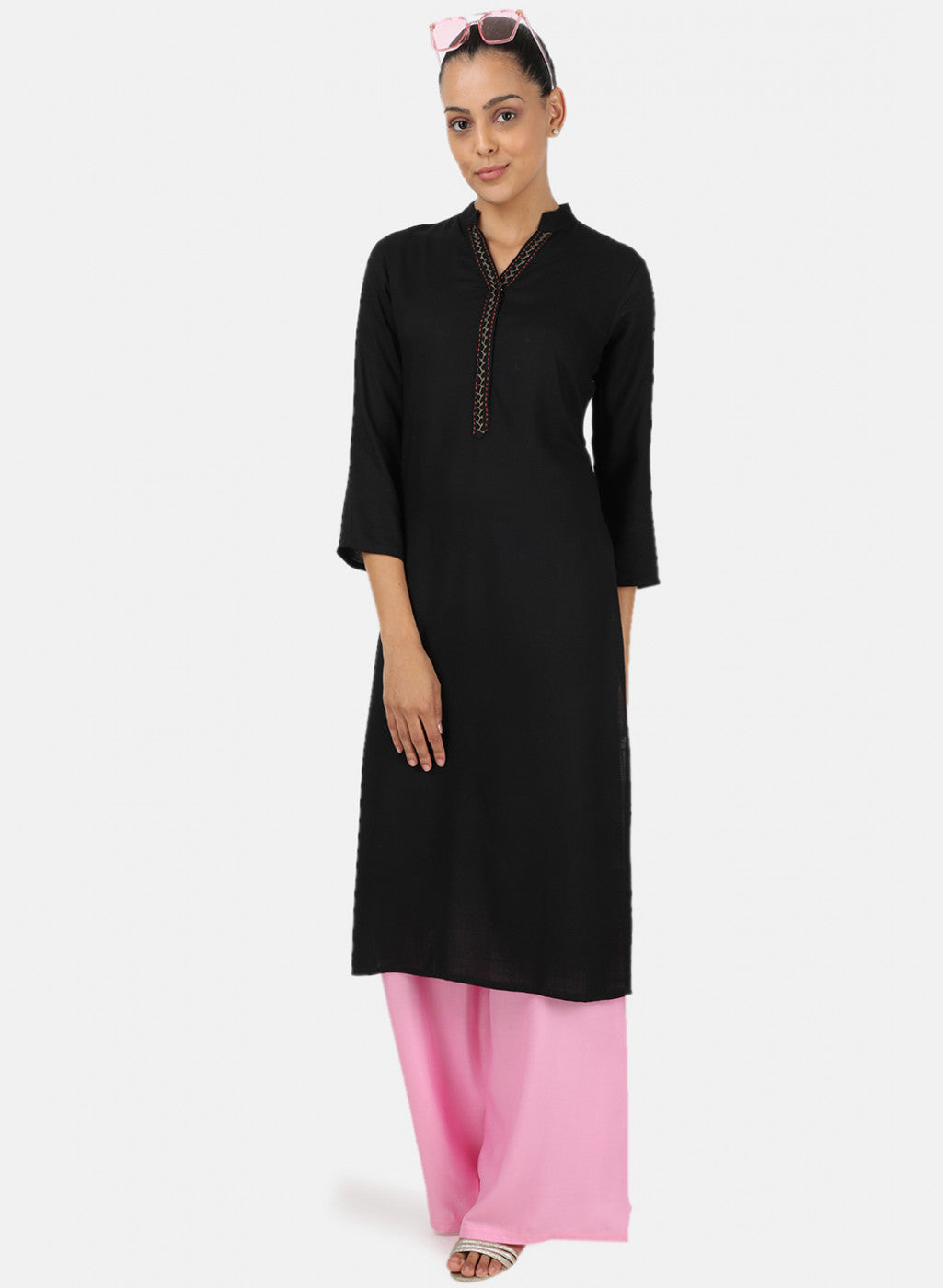 Womens Black Plain Tunic