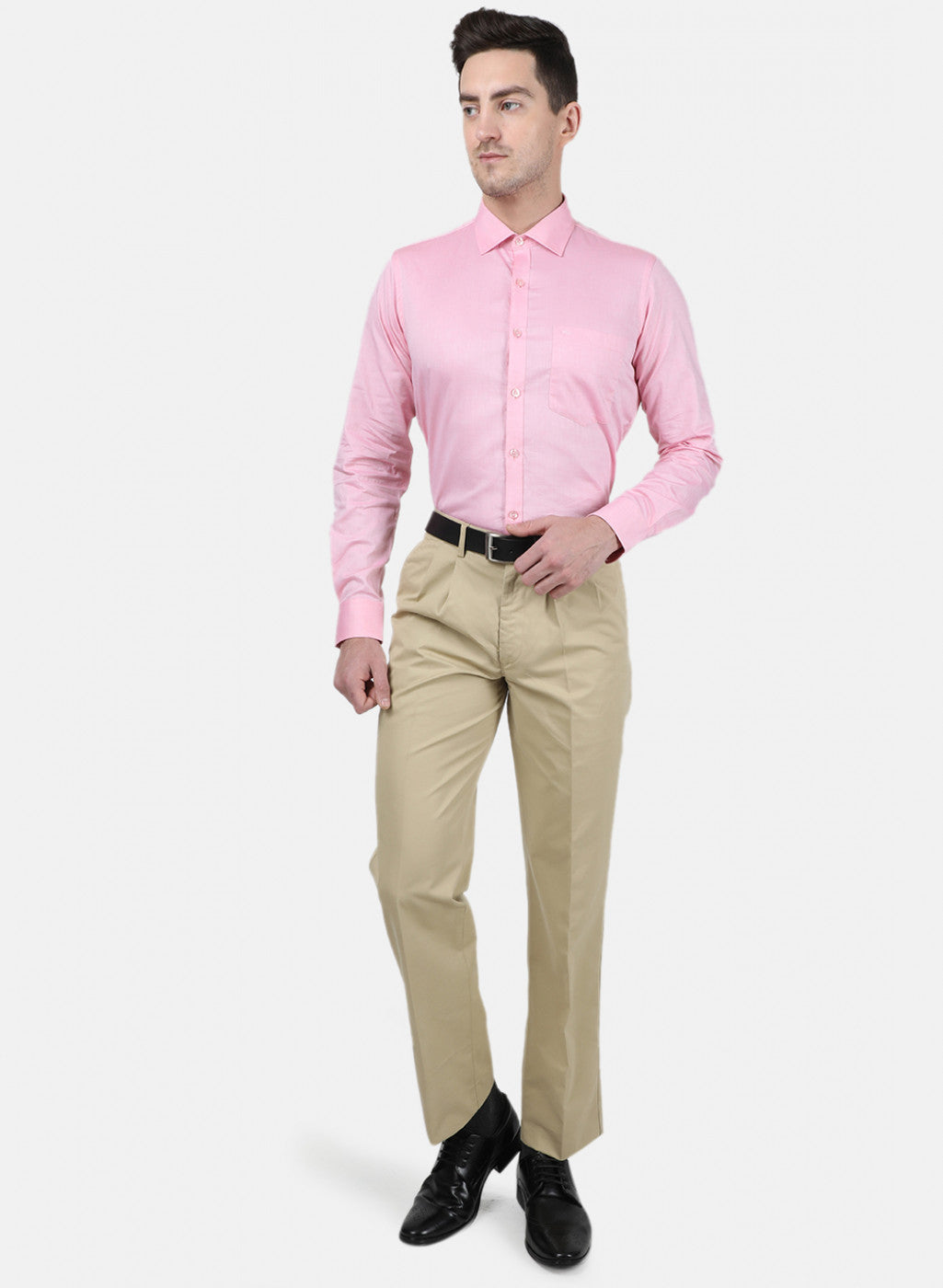 Mens Pink Printed Shirt