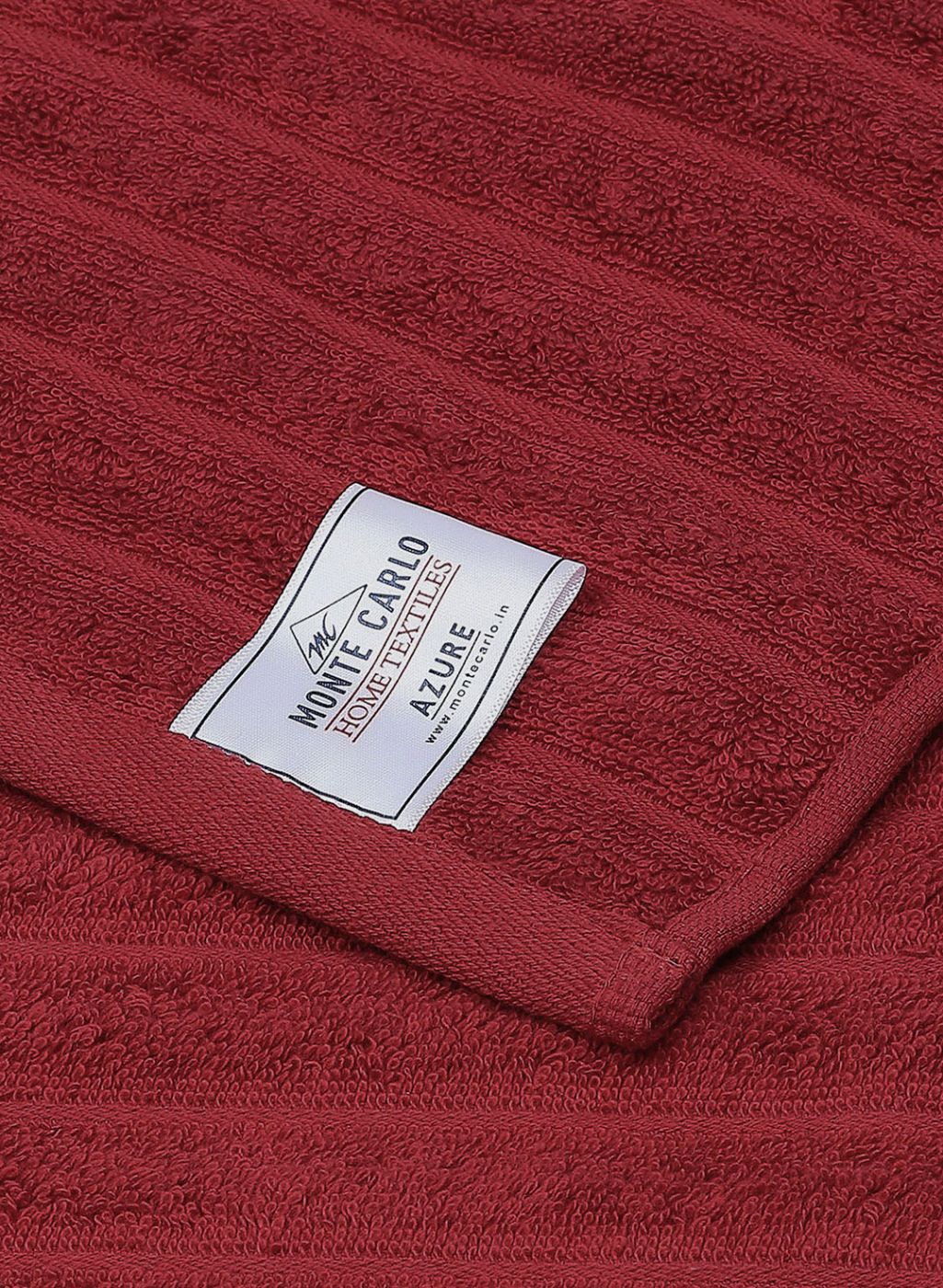 Red Cotton 525 GSM Towel Set Pack of 2 (1 Bath & 1 Hand Towel)