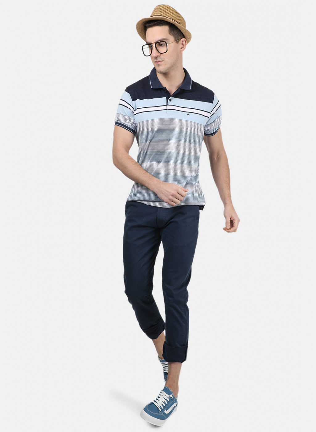 Mens Blue Stripe T-Shirt