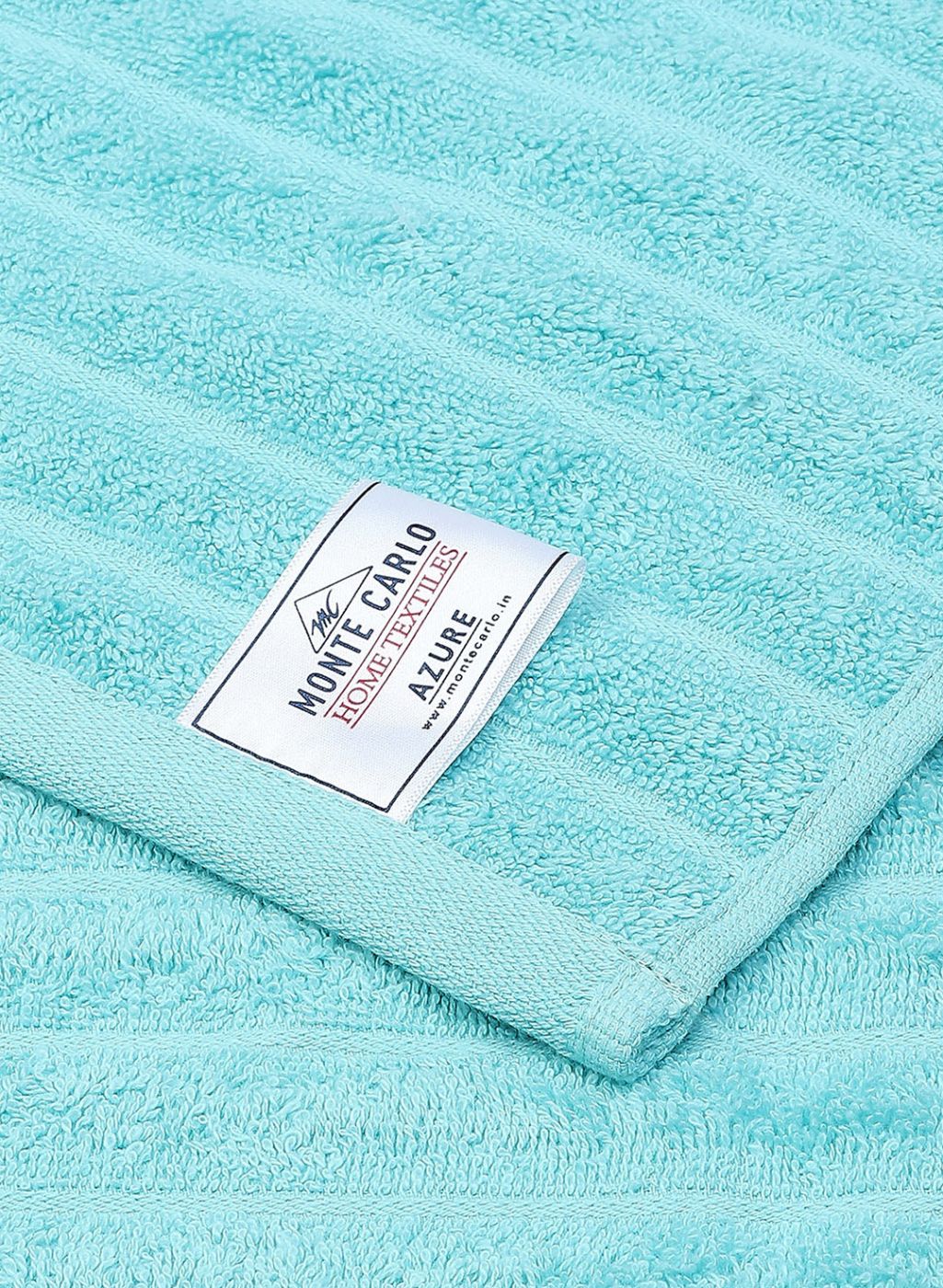 Blue Cotton 525 GSM Towel Set Pack of 2 (1 Bath & 1 Hand Towel)