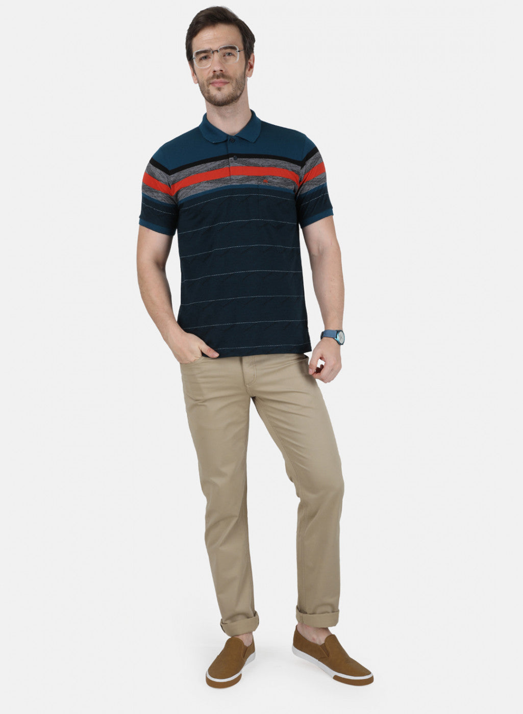 Mens Blue Stripe T-Shirt