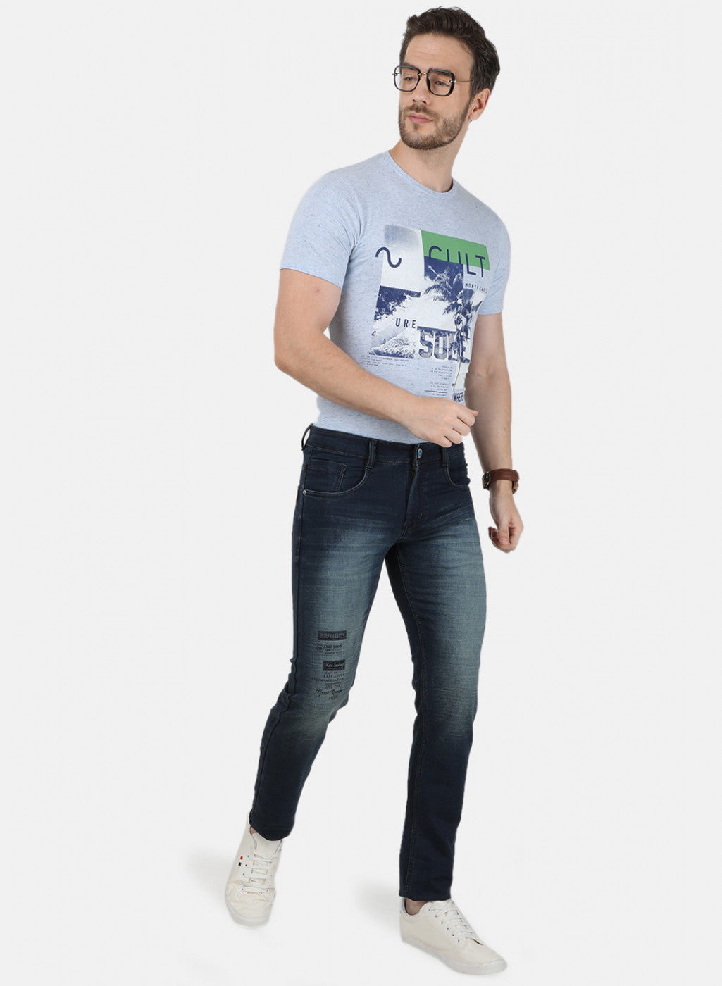 Mens Blue Skinny Denim