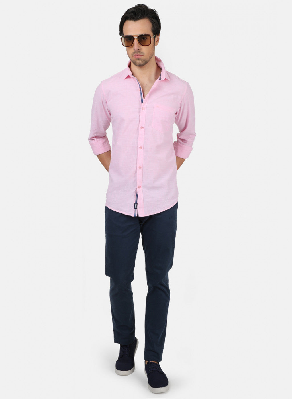 Men Pink Solid Shirts