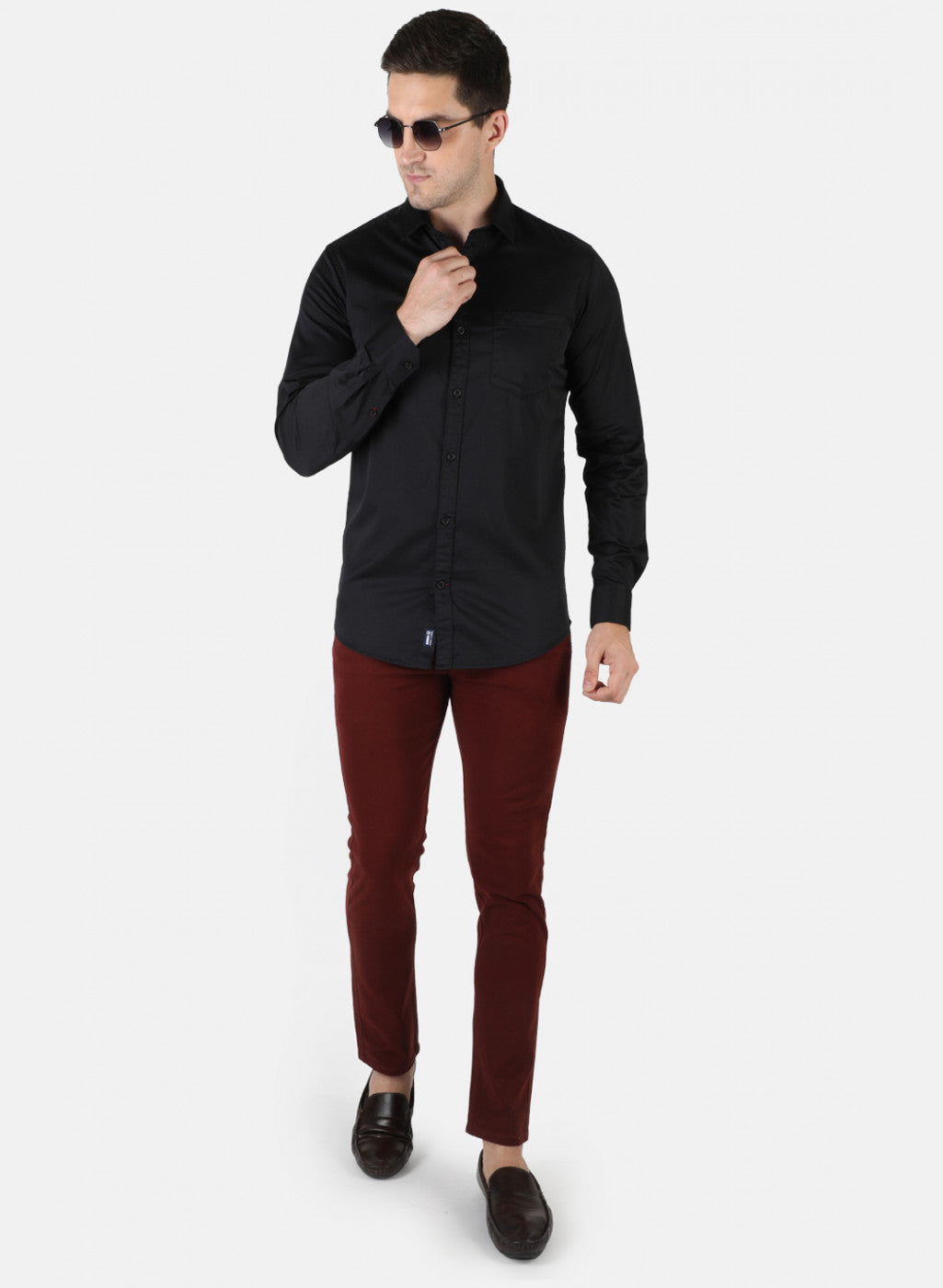 Men Black Solid Shirt