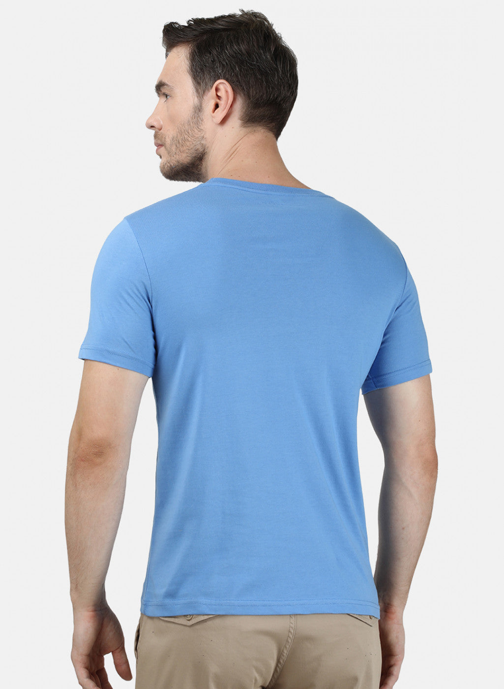 Mens Multi Color Plain T-Shirt