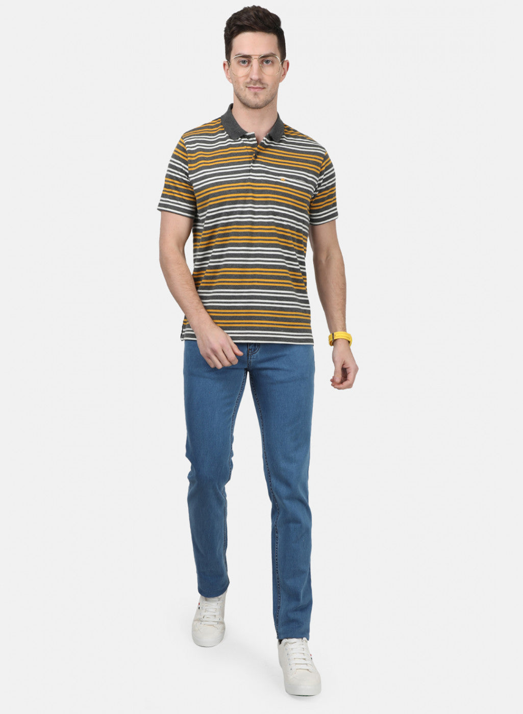 Mens Multi Color Stripe T-Shirts