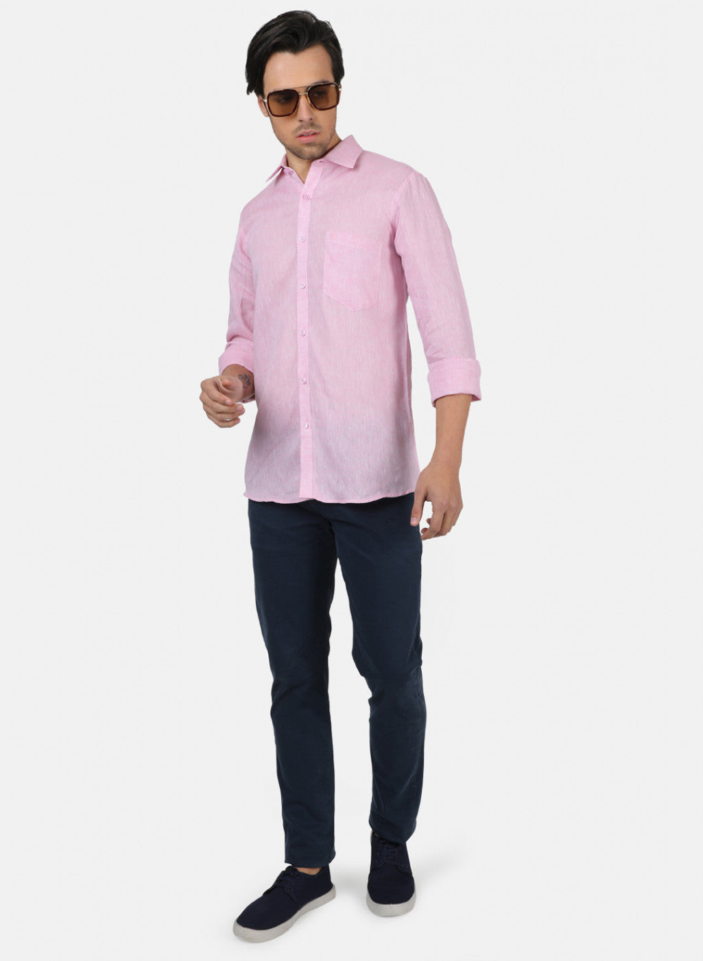 Men Pink Solid Shirts