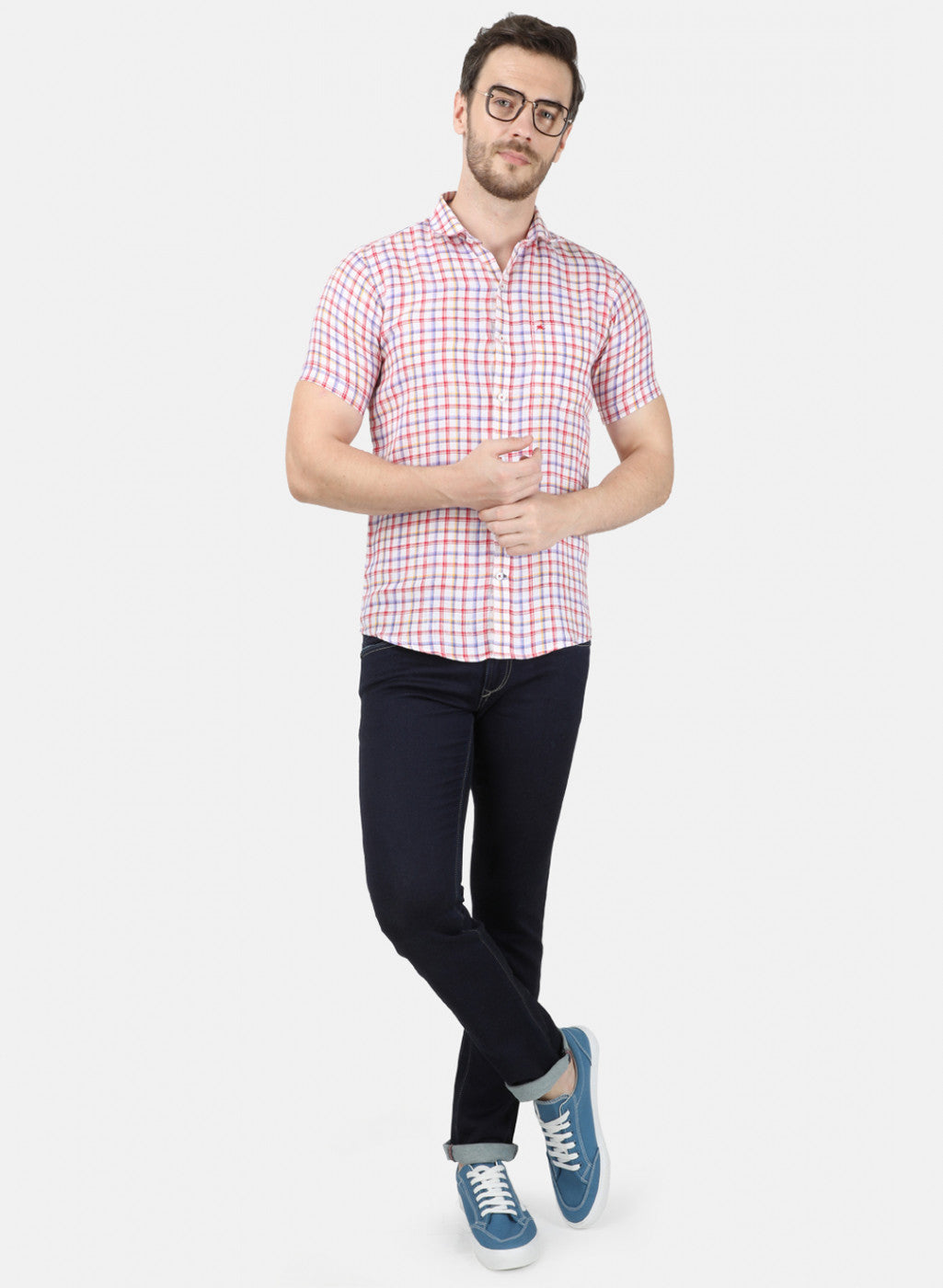 Mens Red Check Shirt