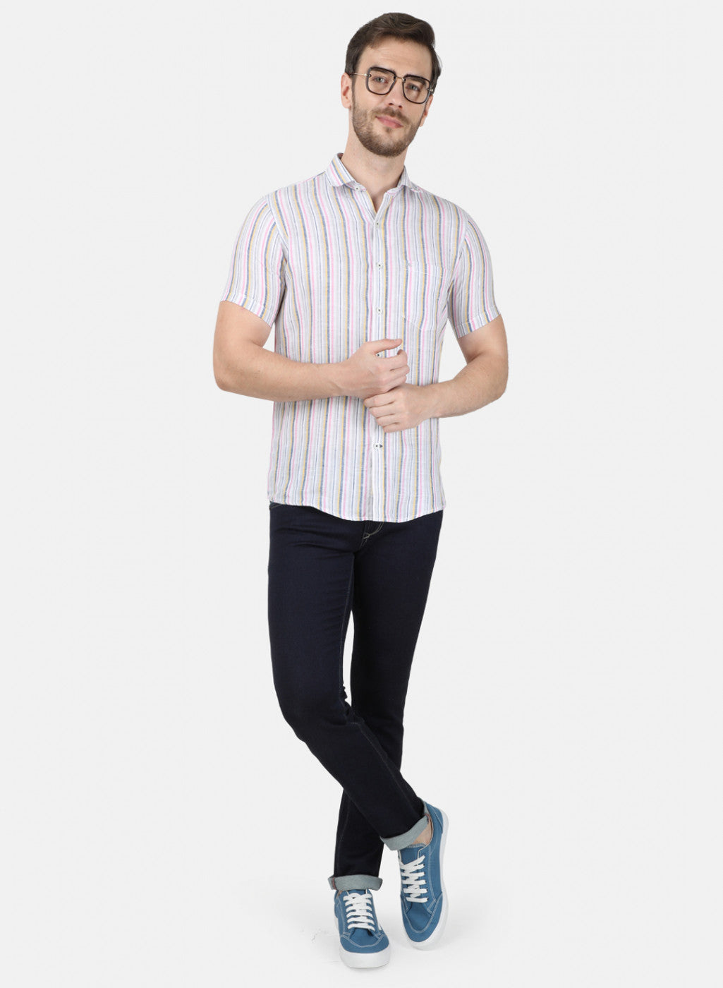 Mens Pink Stripe Shirt