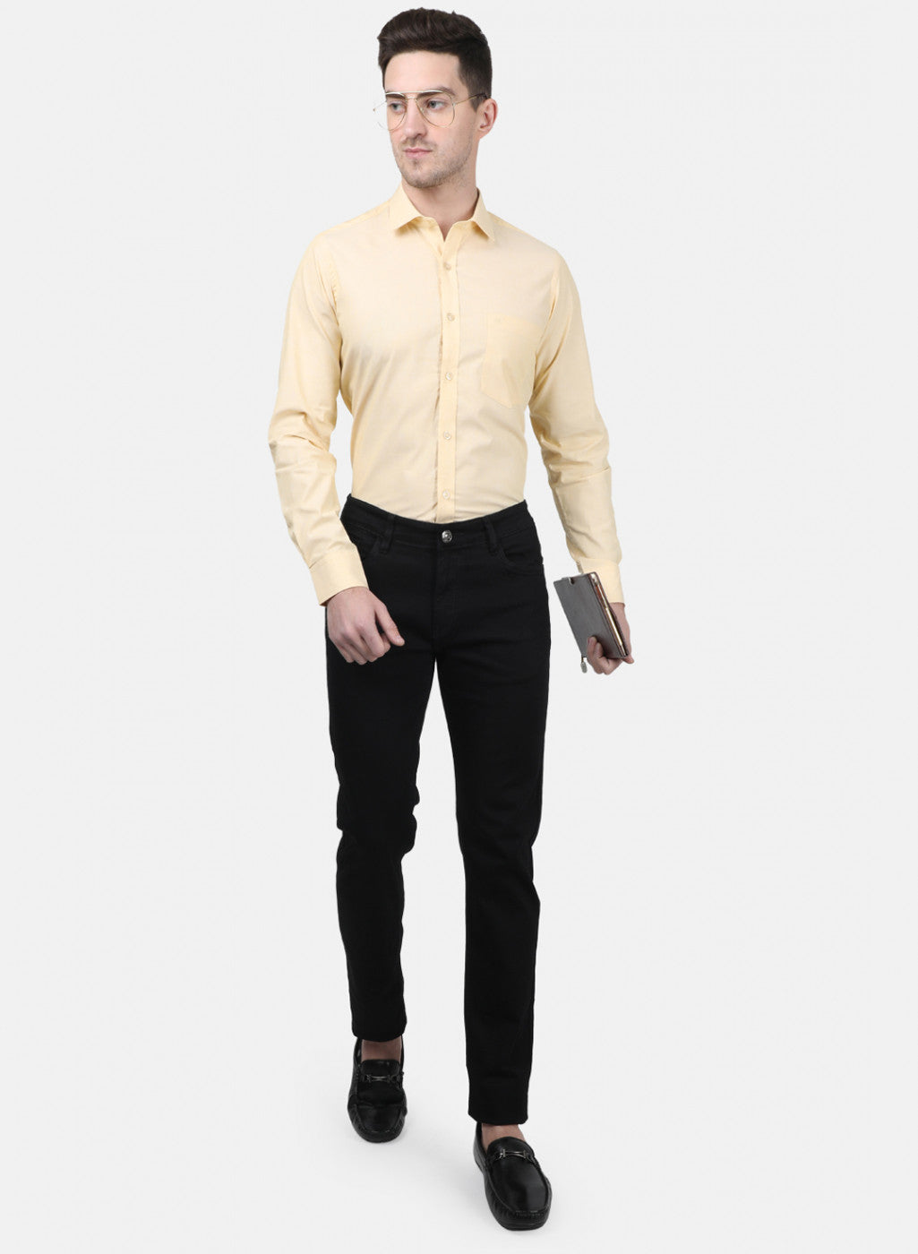 Mens Mustard Solid Shirts