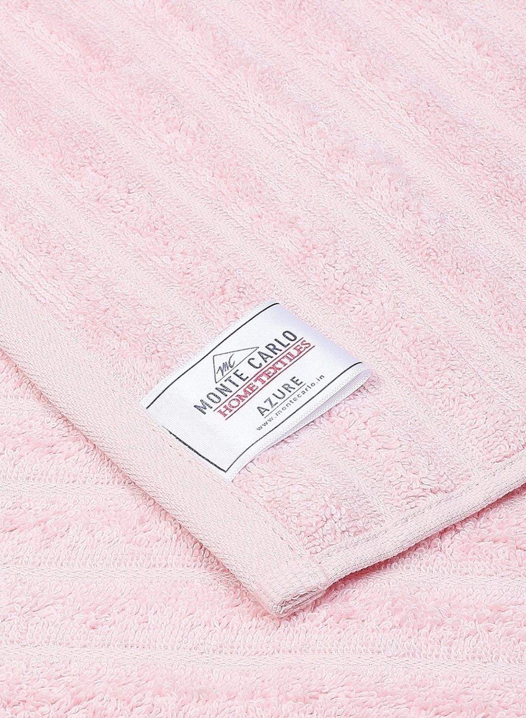 Light Pink Cotton 525 GSM Towel Set Pack of 2 (1 Bath & 1 Hand Towel)