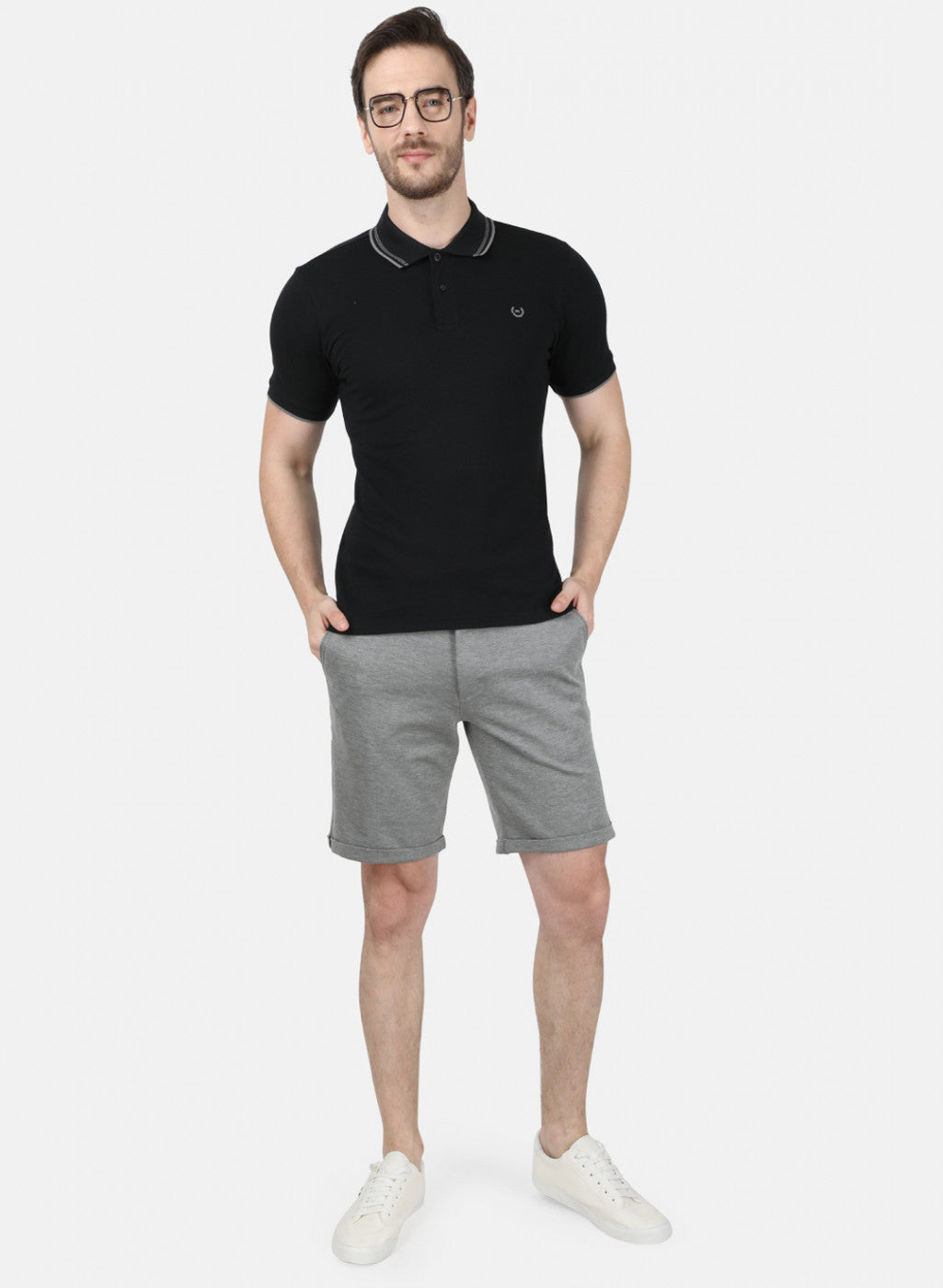 Mens Black Plain T-Shirt