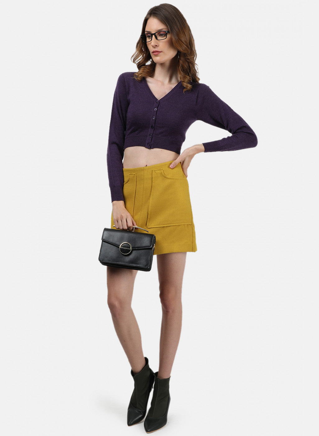 Women Purple Solid Blouse