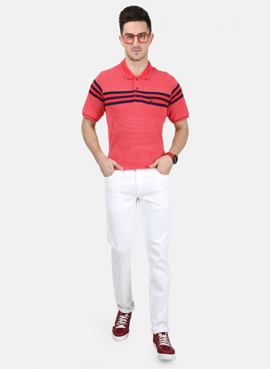 Mens Red Stripe T-Shirt