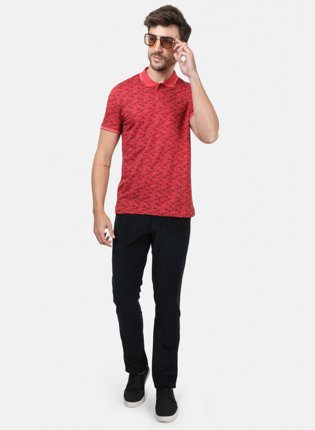 Men Red Printed T-Shirts