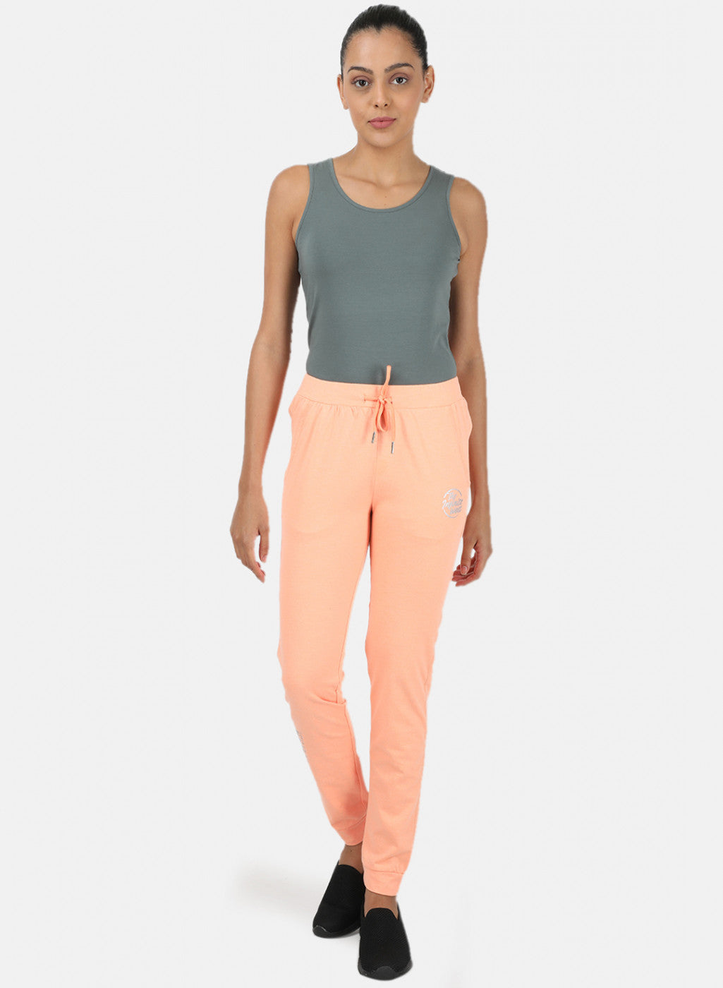 Womens Orange Plain Lower