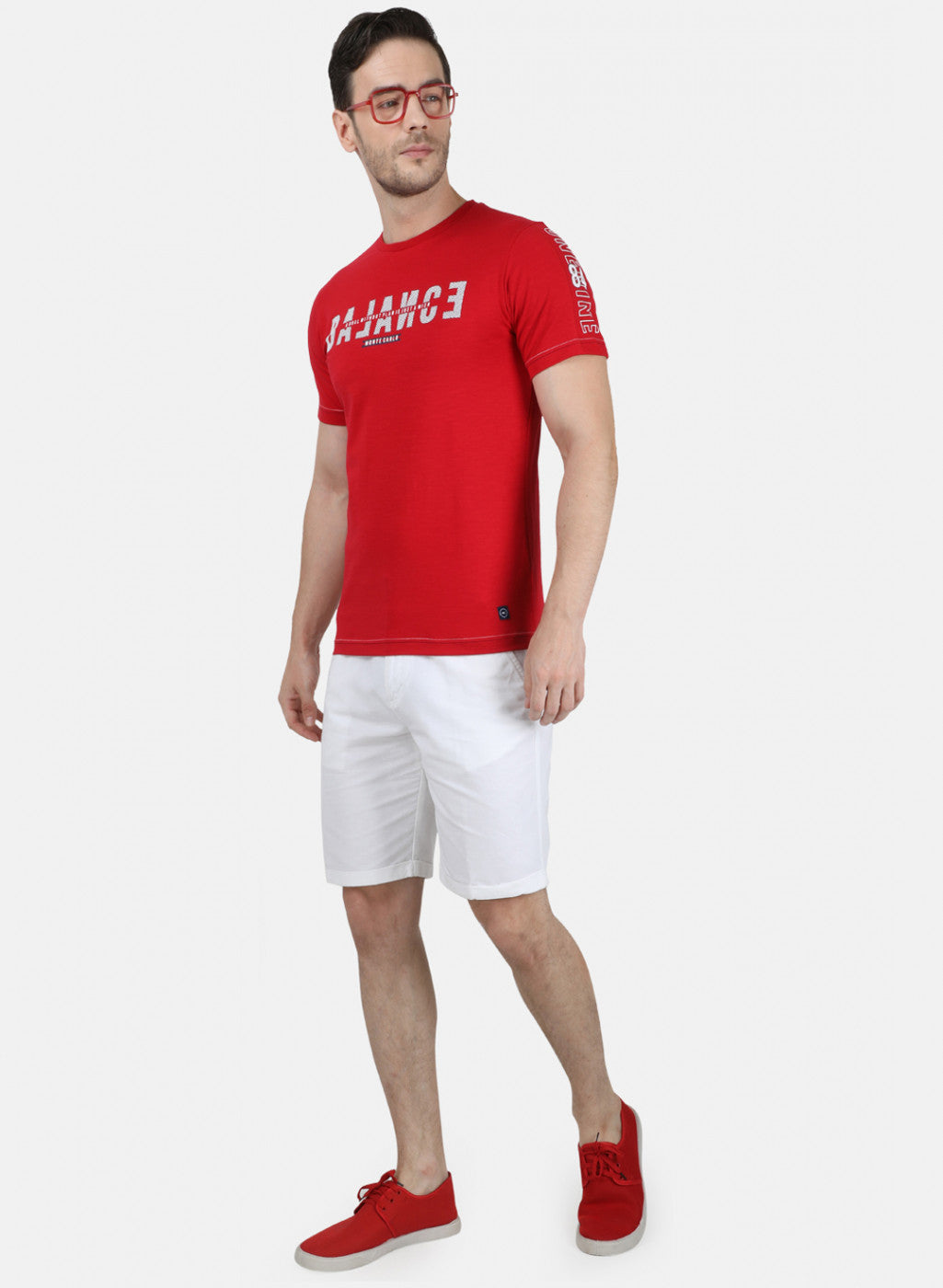 Mens Red Printed T-Shirt