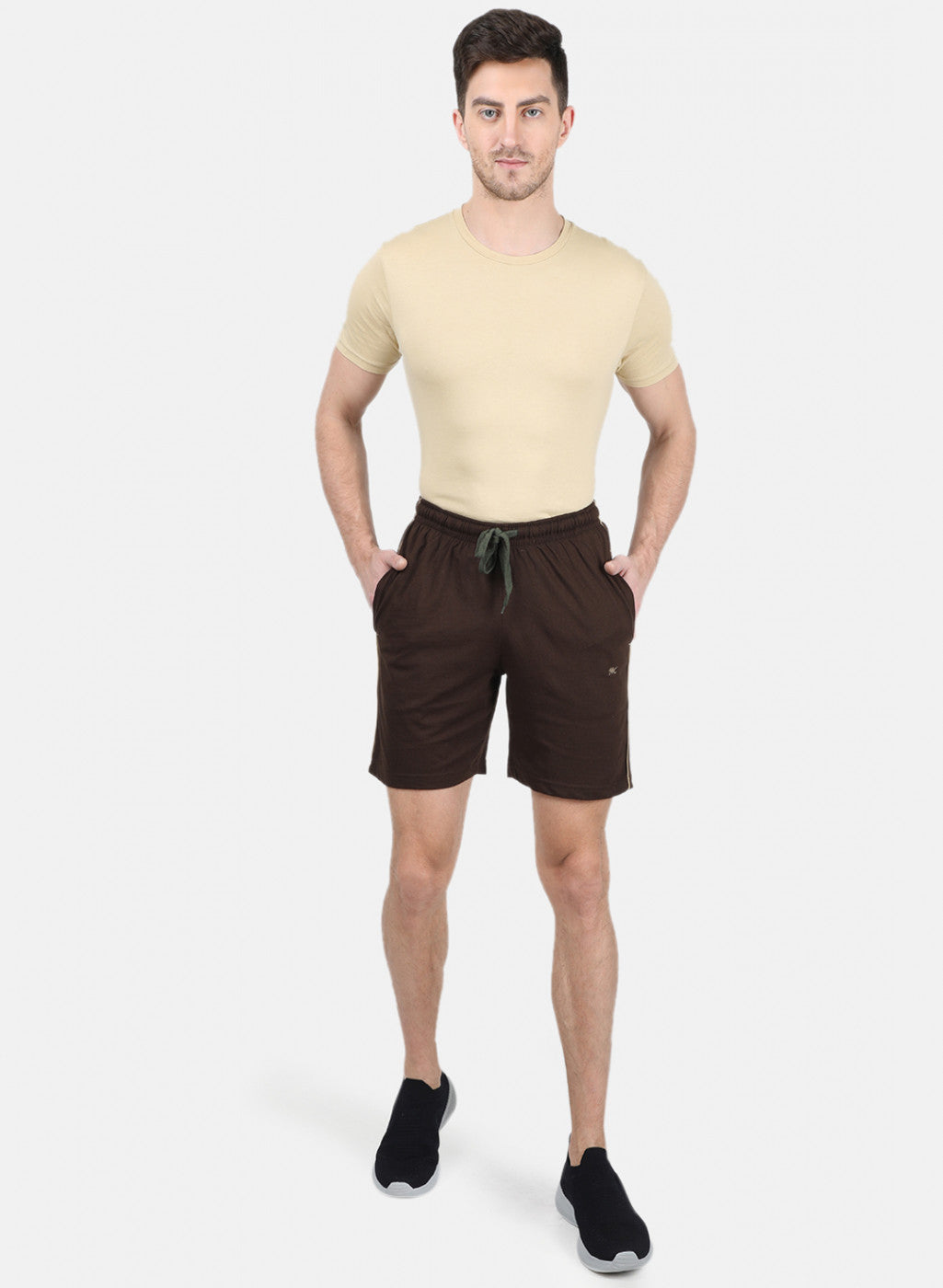 Mens Brown Plain Bermuda