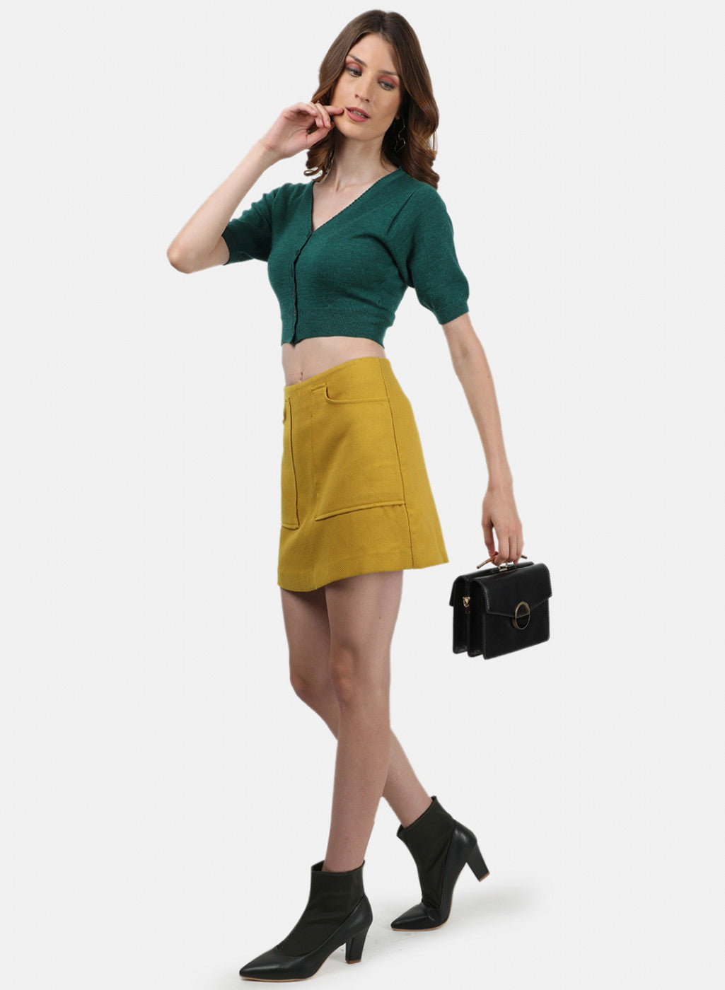 Women Green Solid Blouse