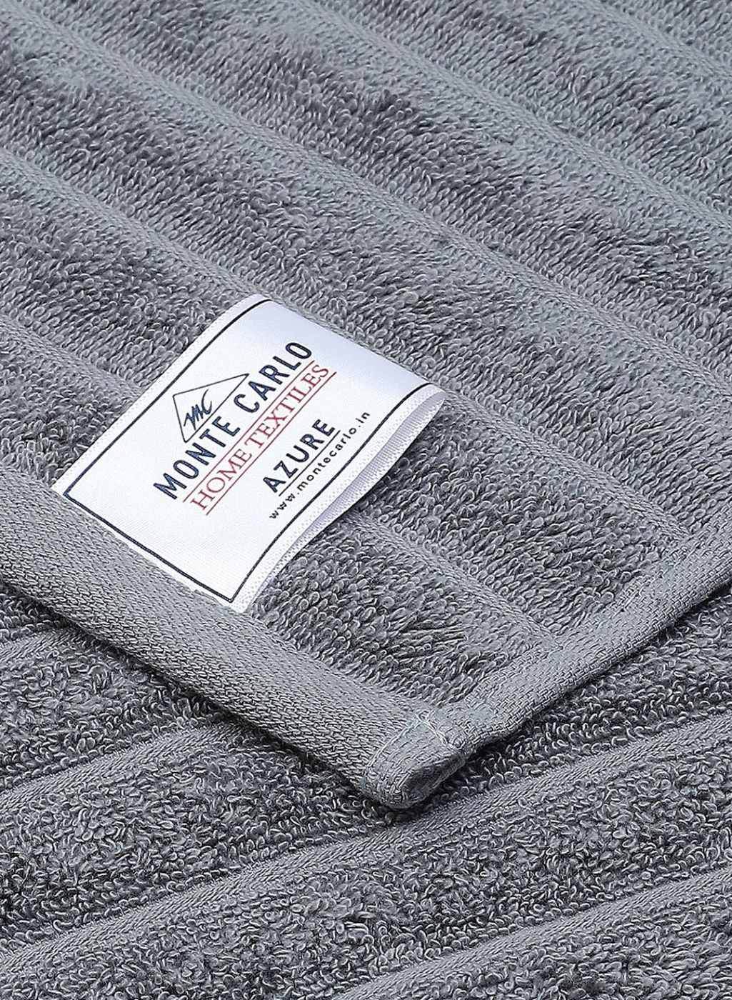 Grey Cotton 525 GSM Towel Set Pack of 2 (1 Bath & 1 Hand Towel)