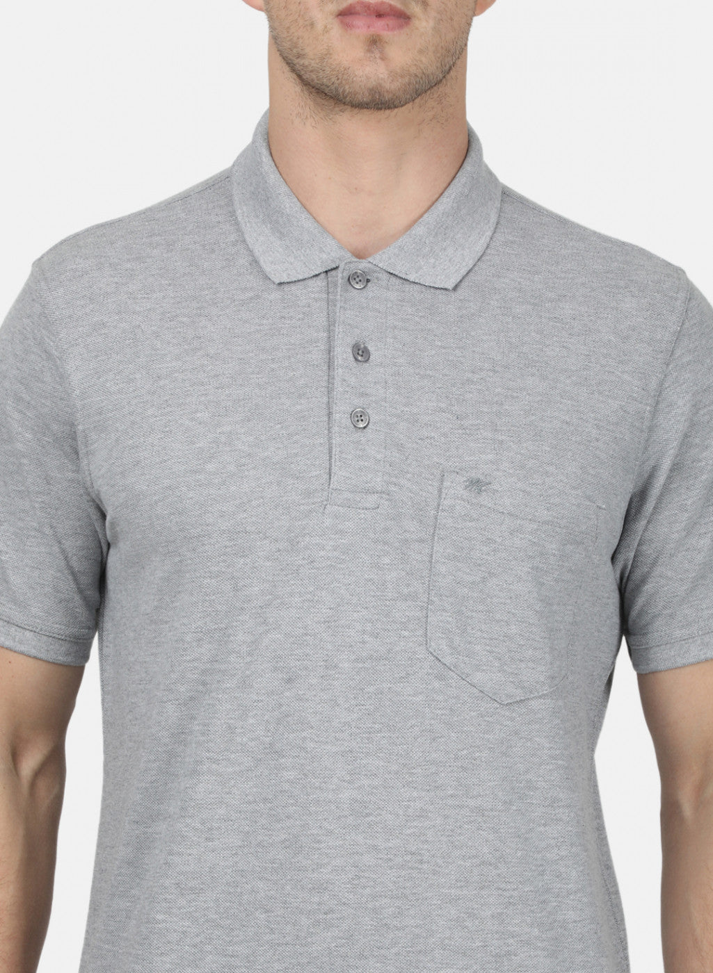 Mens Grey Plain T-Shirt