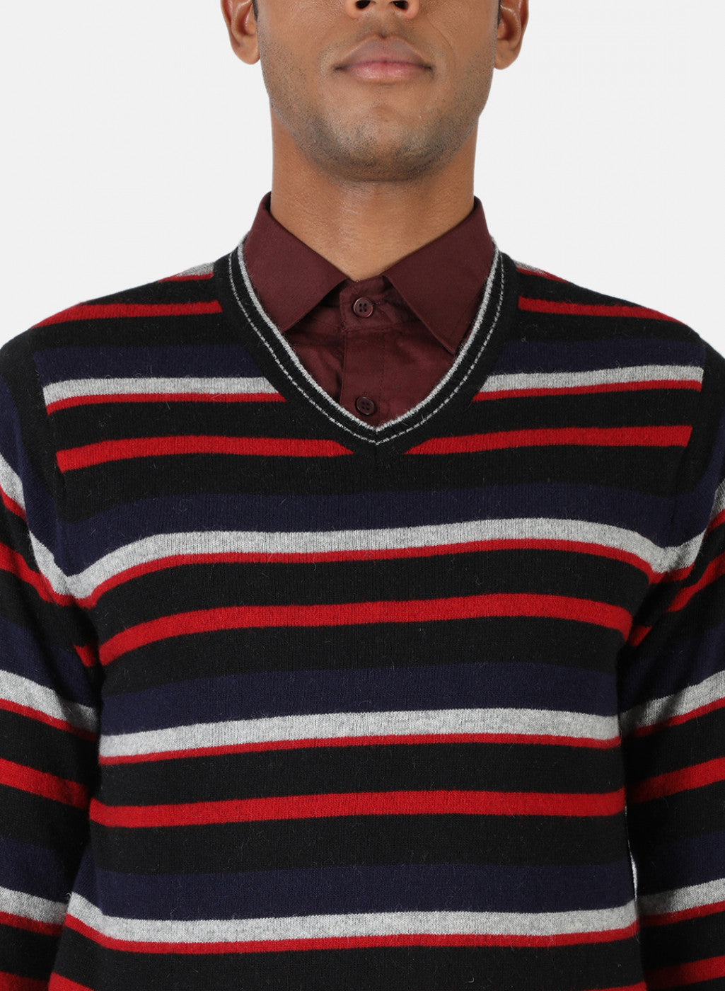 Men Multicolor Solid Pullover