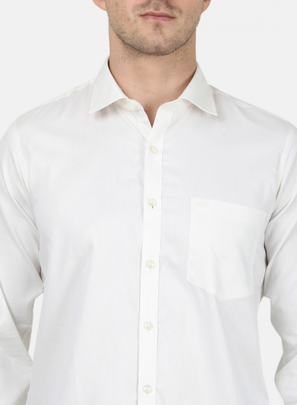 Mens Off White Printed Shirt