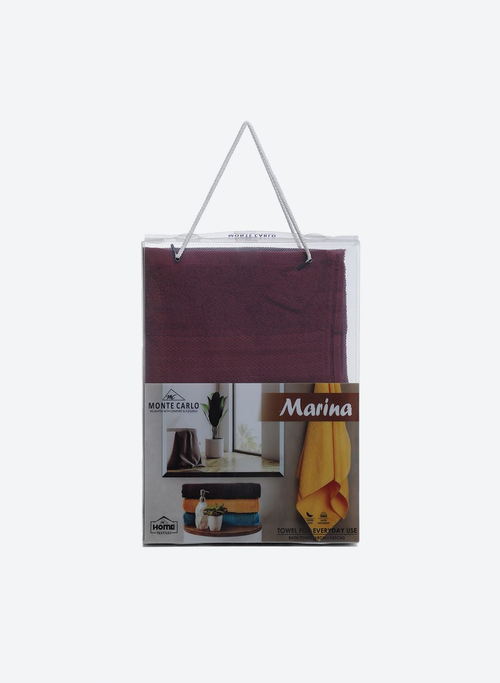 Maroon Cotton 400 GSM Bath Towel