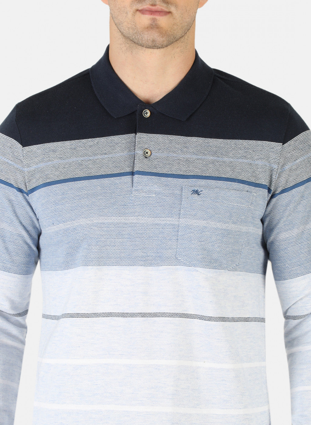 Men Blue Stripe T-Shirt