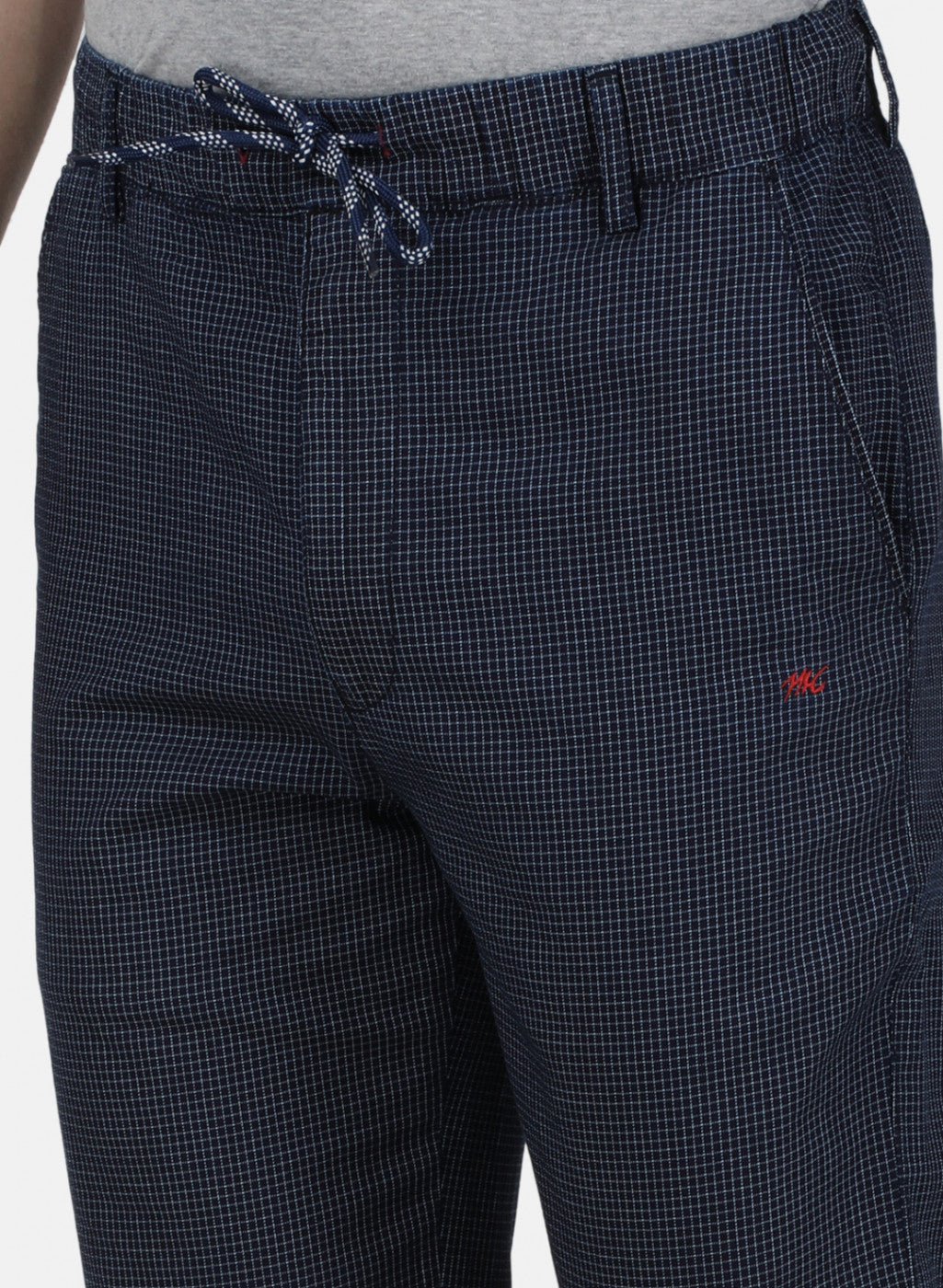 Mens Blue Check Lower