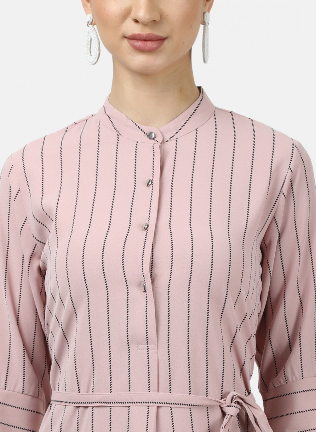 Womens Pink Stripe Tunics