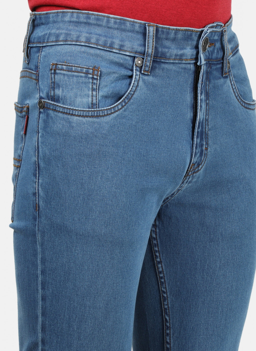 Mens Blue Plain Denims