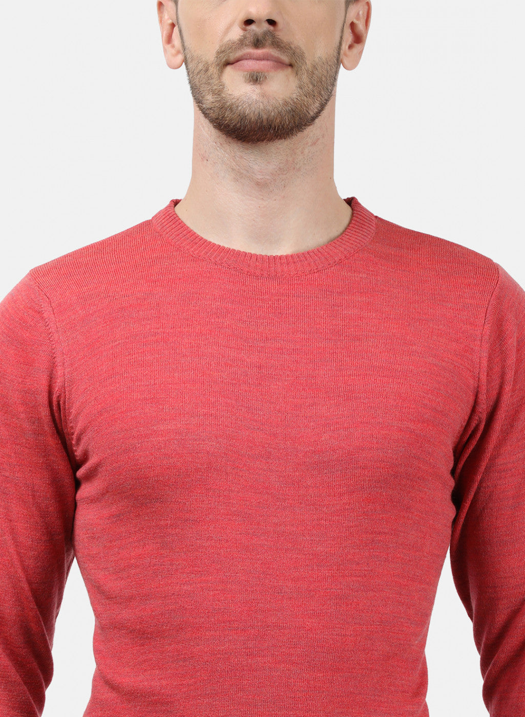 Men Red Solid Pullover