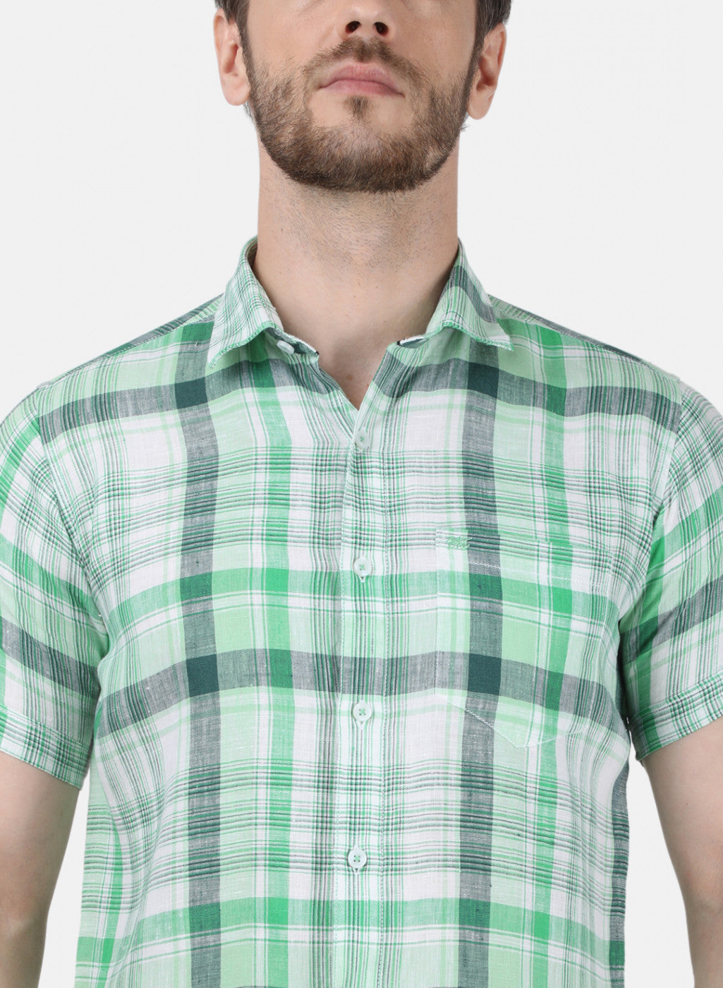 Mens Green Check Shirt