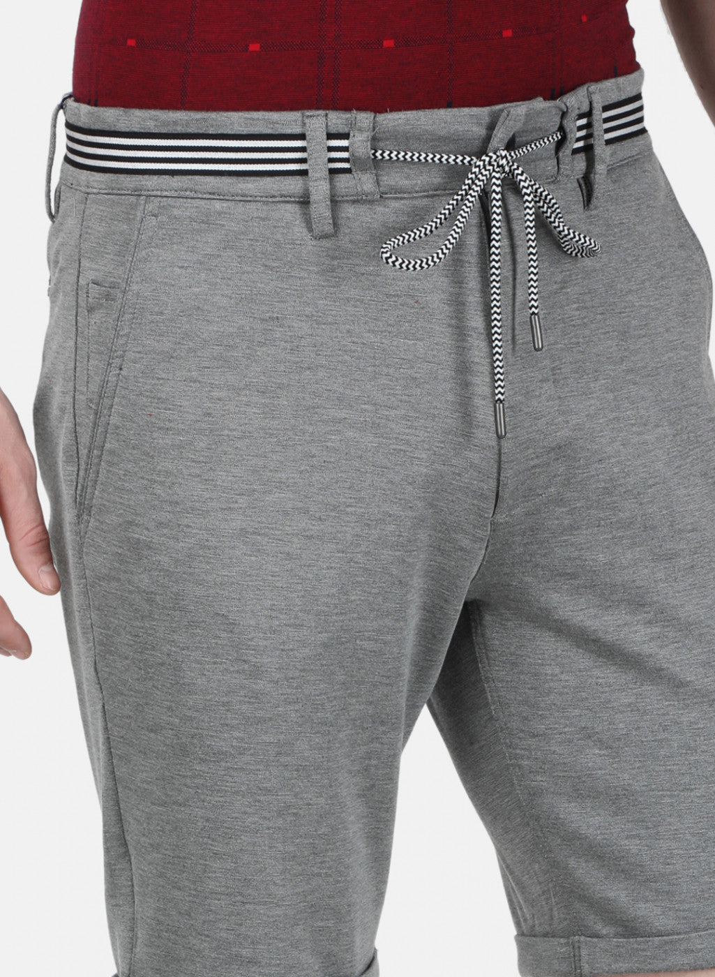 Mens Grey Plain Short