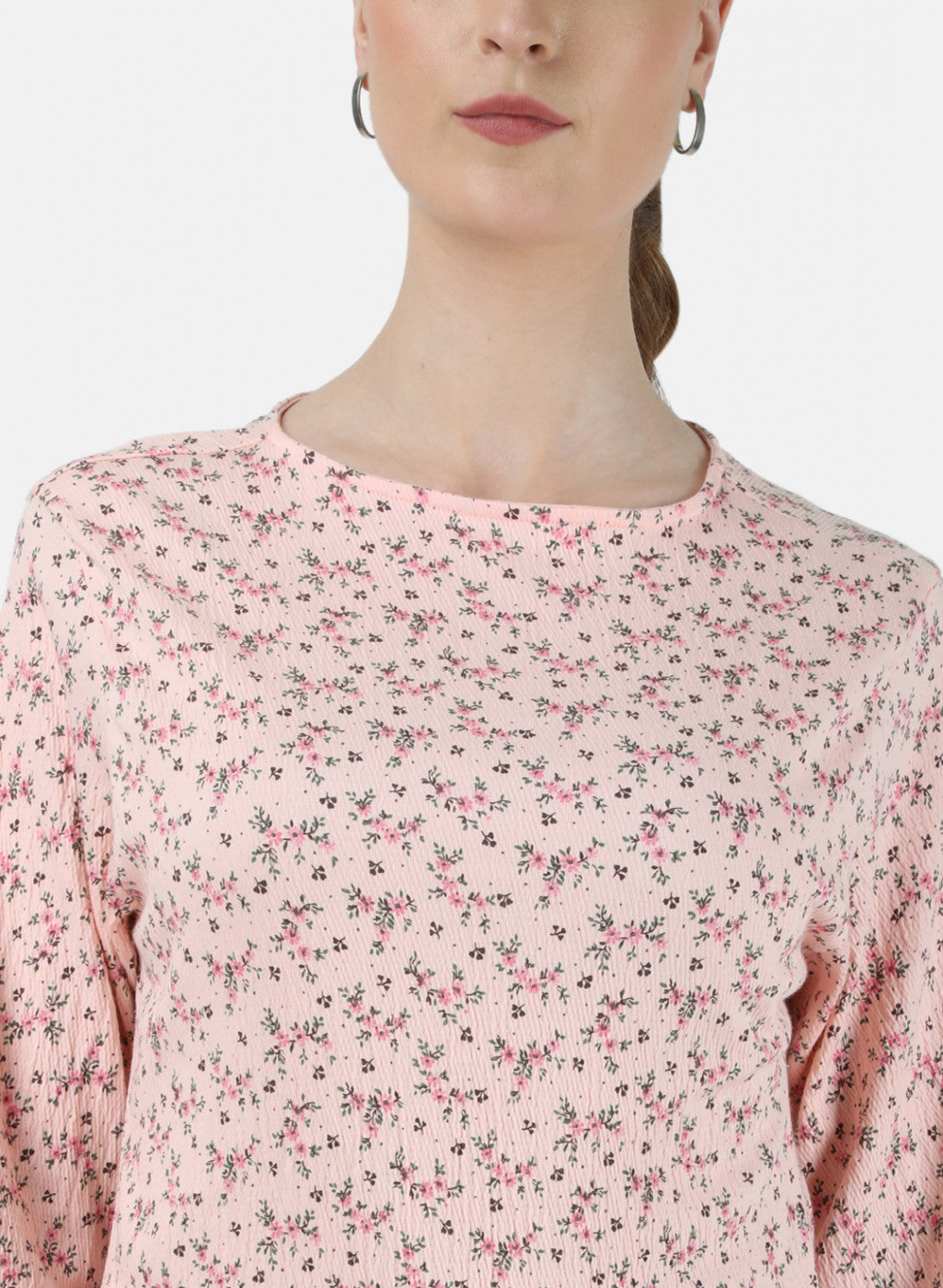 Womens Pink Printed Top