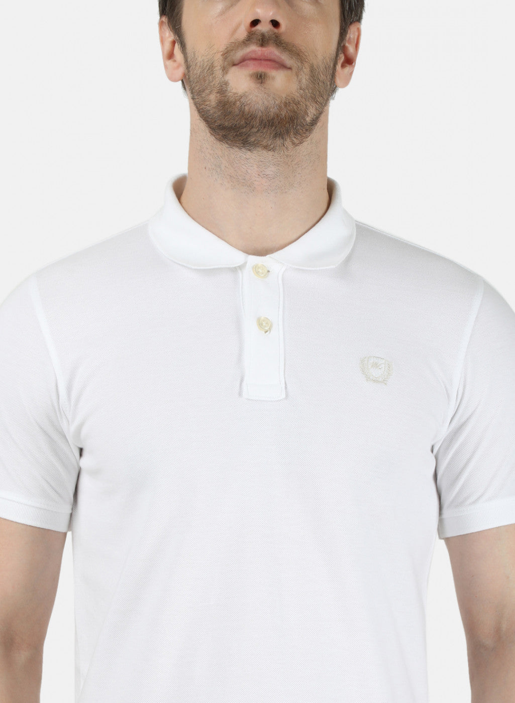 Mens White Plain T-Shirt