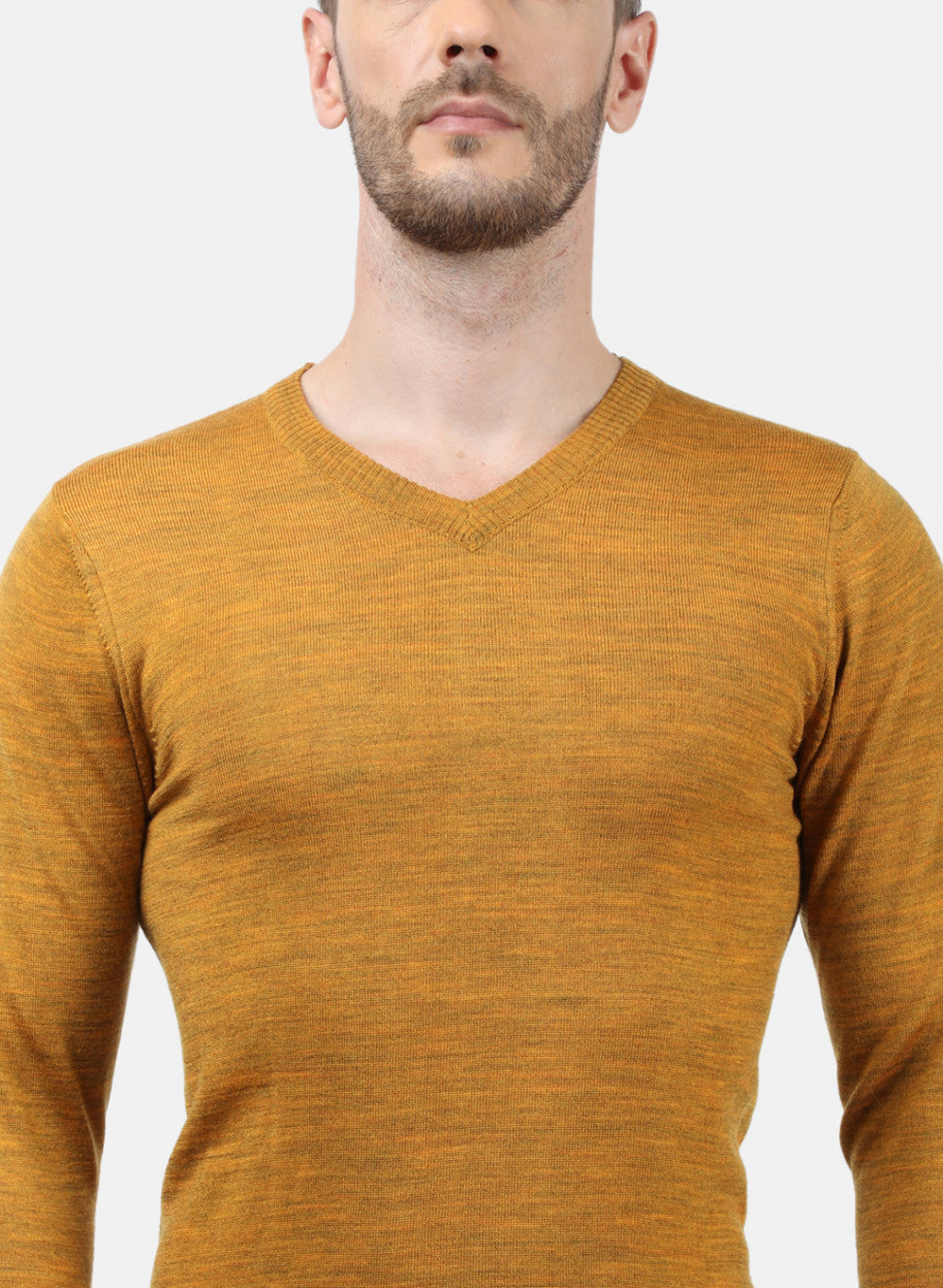 Men Yellow Solid Pullover