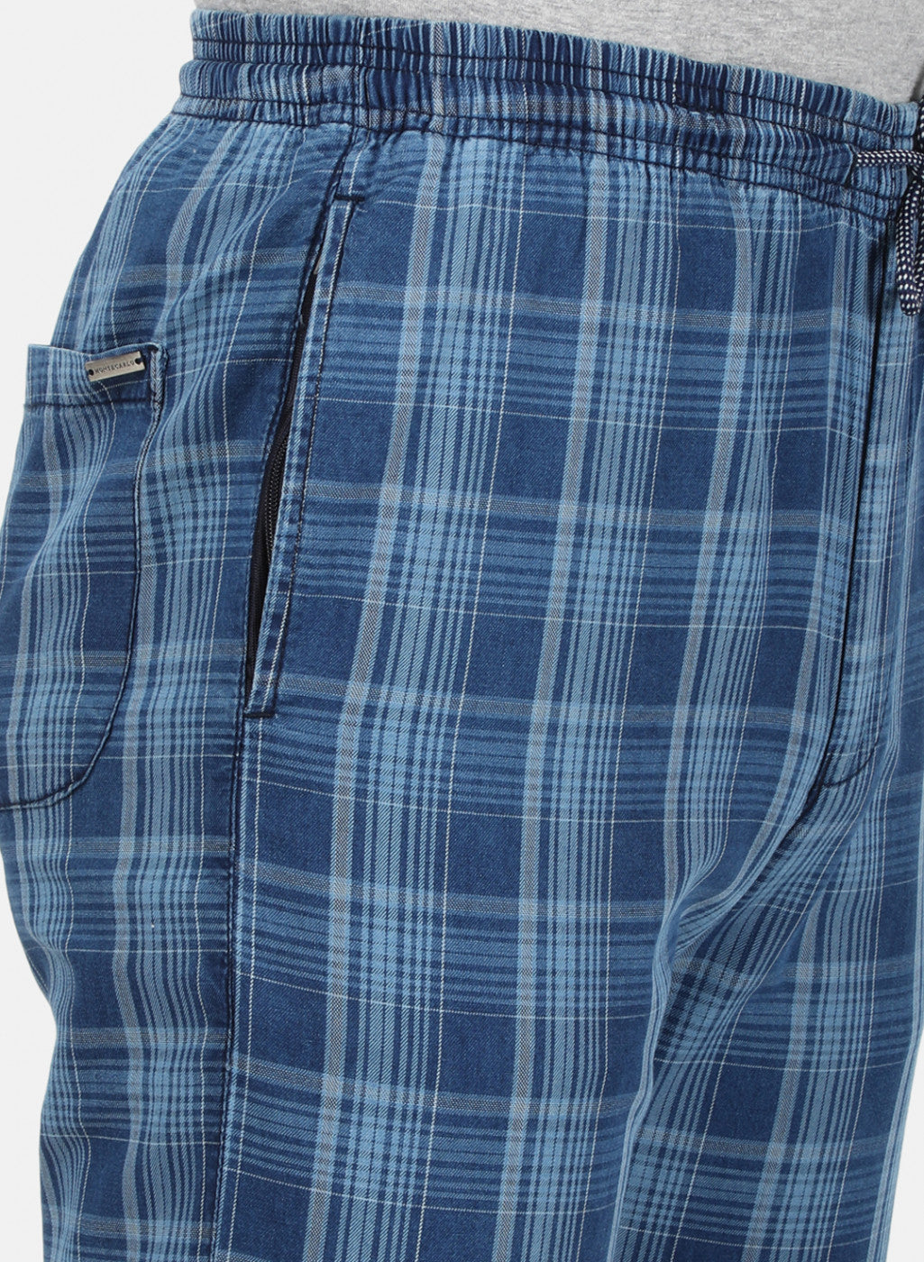 Mens Blue Check Lower