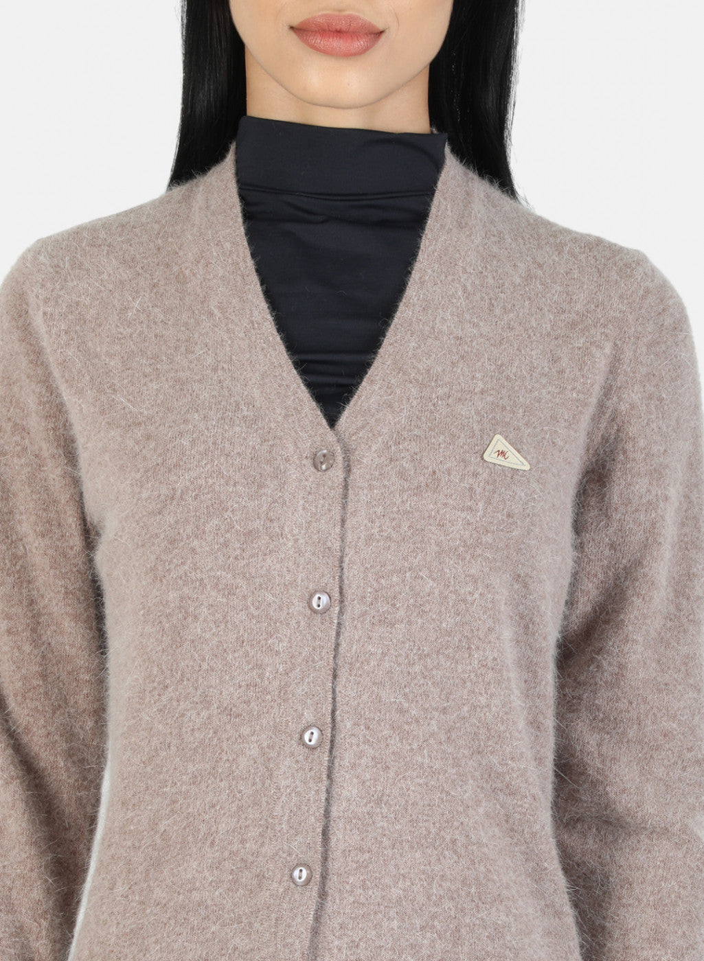 Women Beige Solid Cardigan