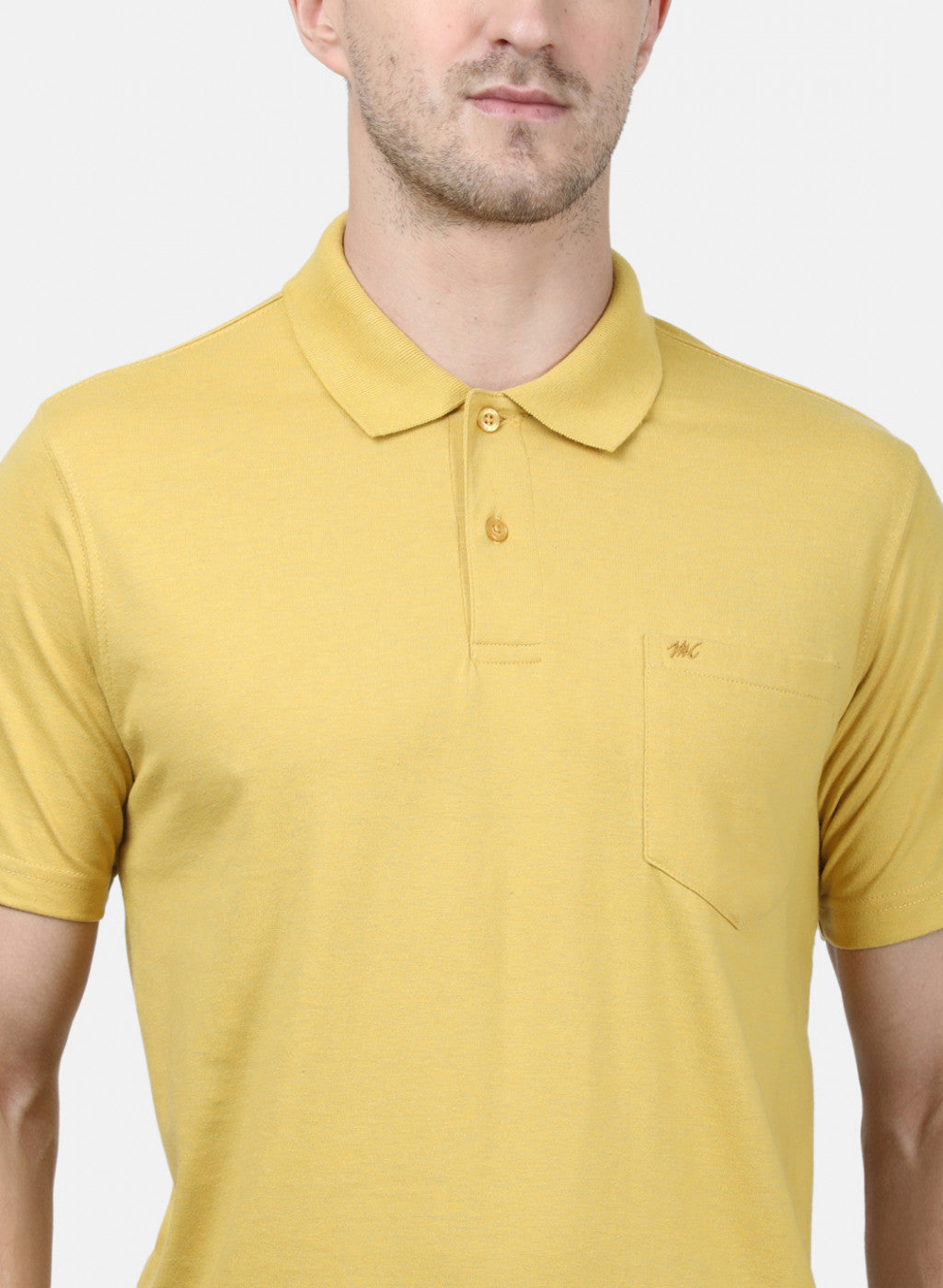 Mens Yellow Plain T-Shirts