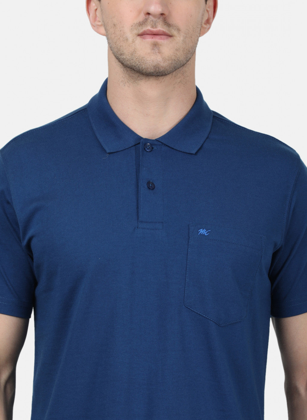 Mens Blue Plain T-Shirt