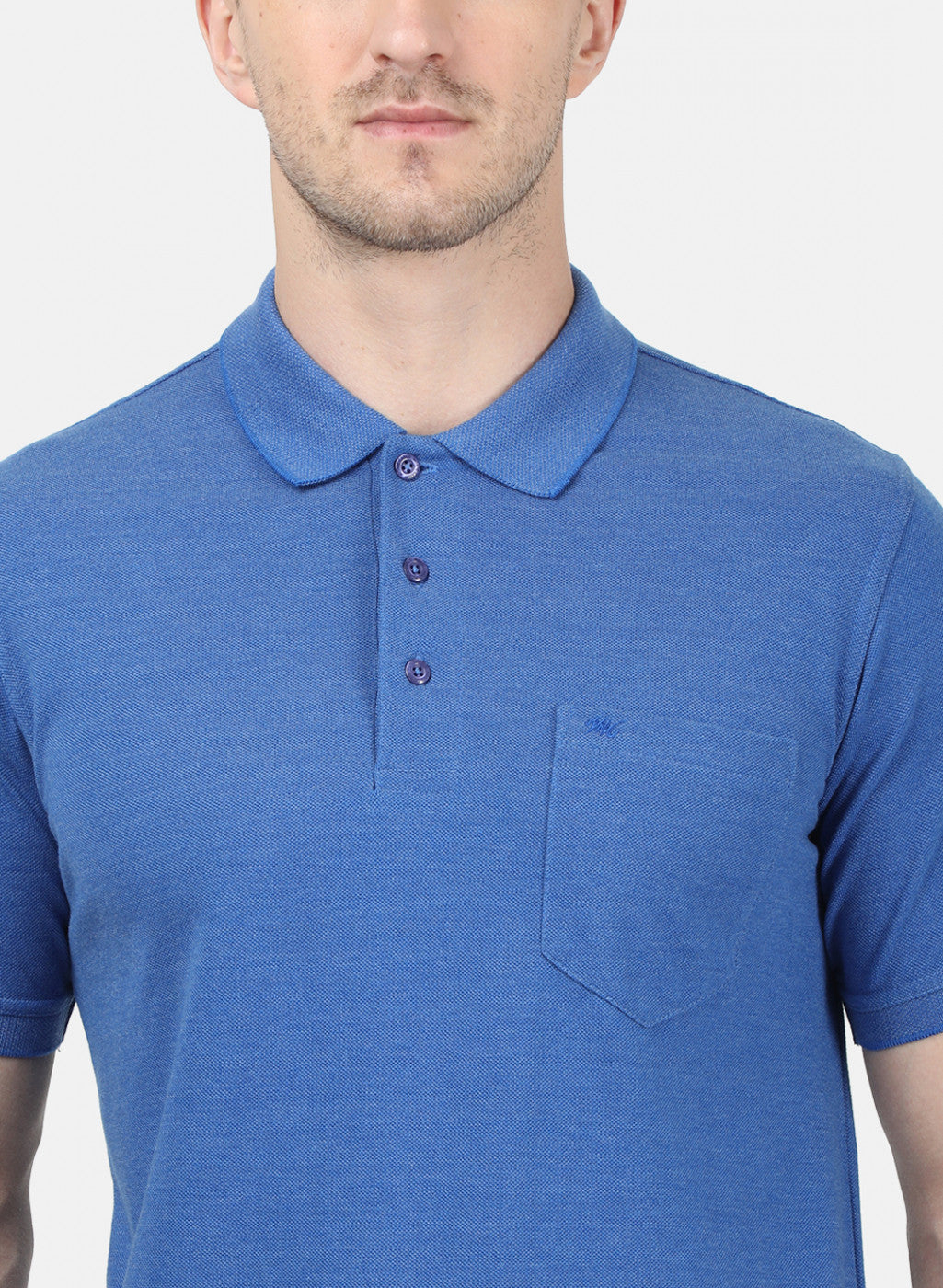 Mens Blue Plain T-Shirt