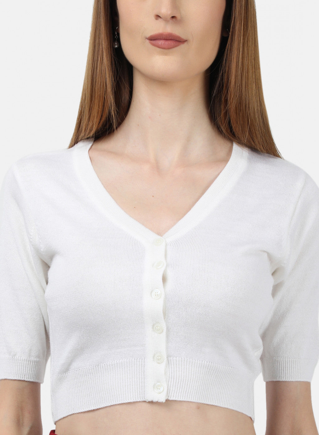 Women White Solid Blouse