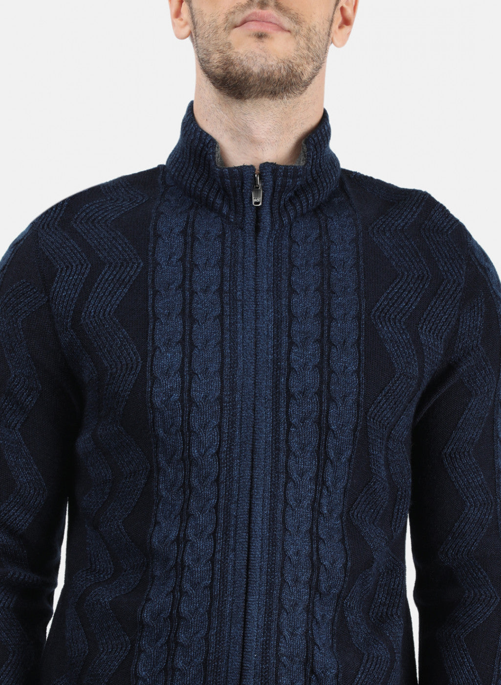 Men Blue Solid Pullover