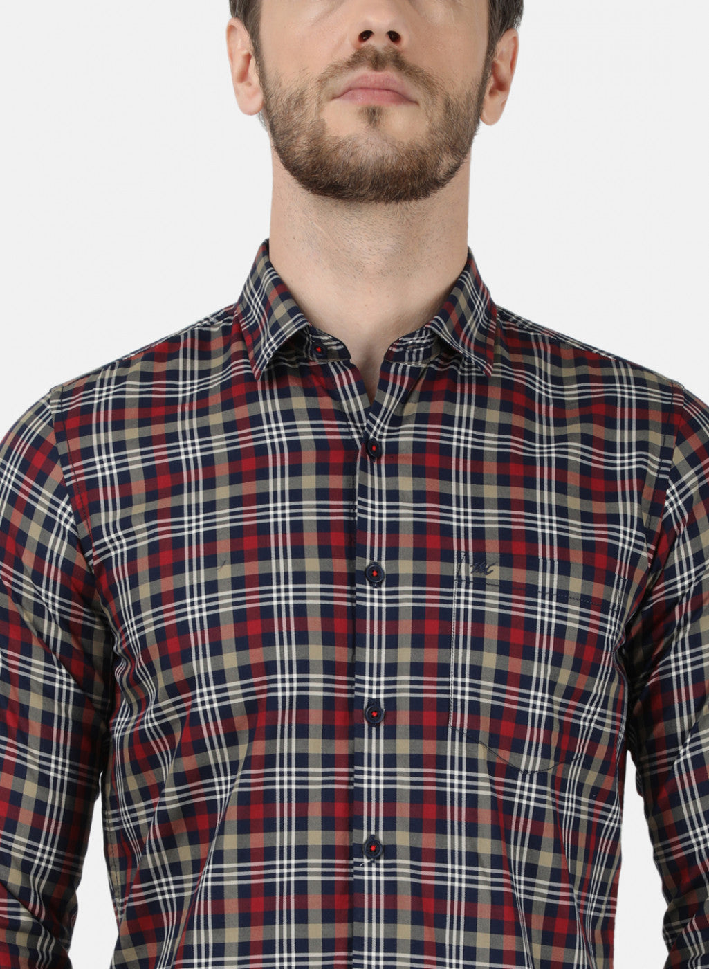 Mens NAvy Blue Check Shirt